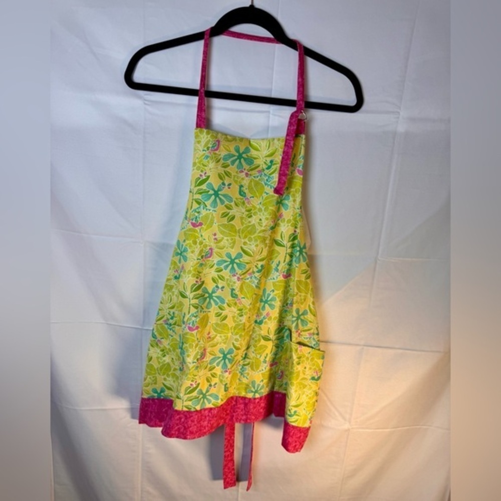 Floral Apron with Pink Accents